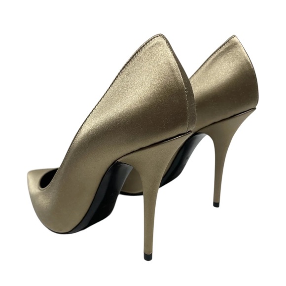 Saint Laurent Metallic Gold Heels - Picture 2 of 3